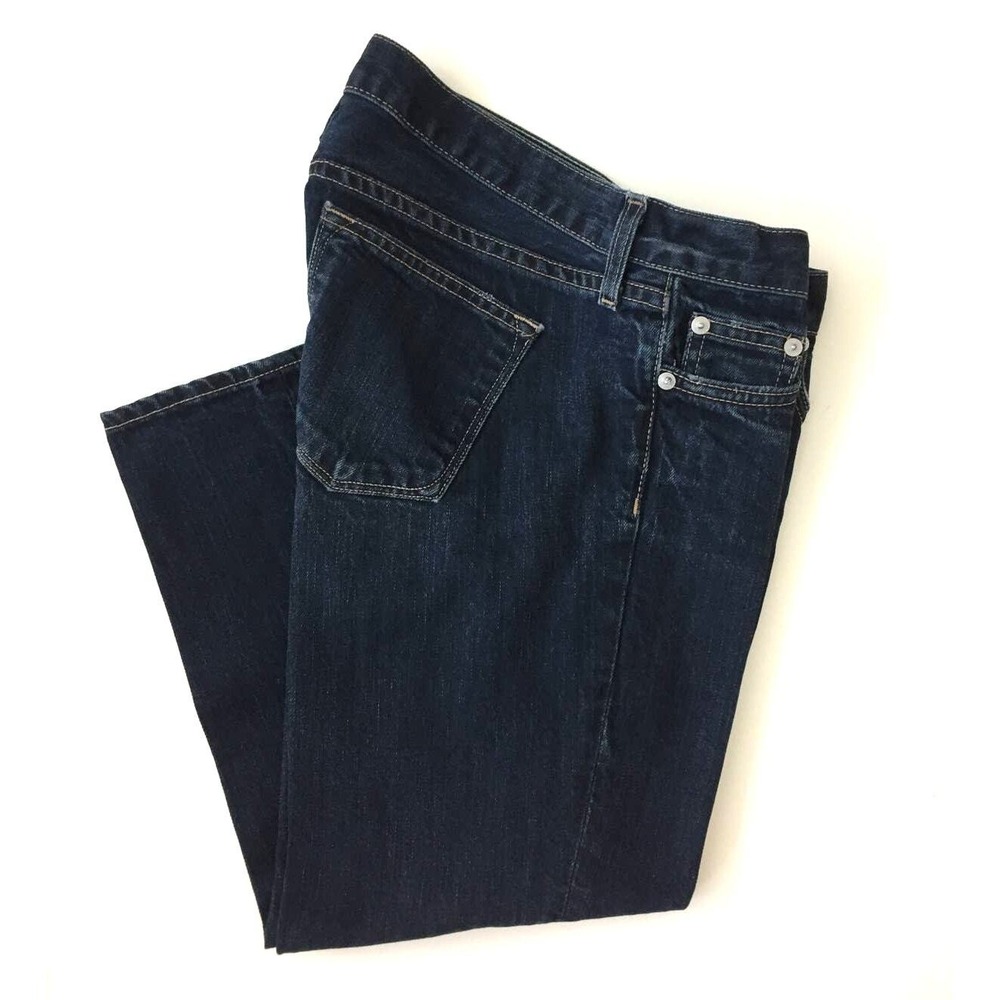 J Crew MATCHSTICK Dark Wash Denim Straight Leg Crop Jeans Women's Size 27